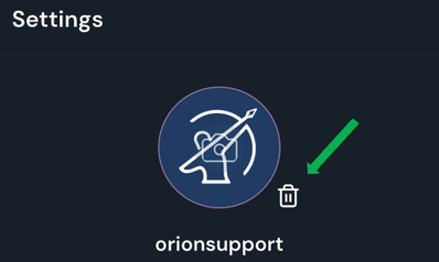 Remove profile pic warrow