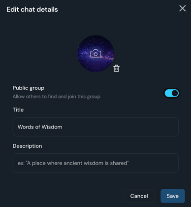edit chat details