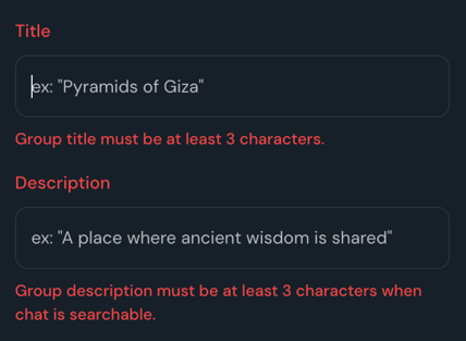group chat requirements