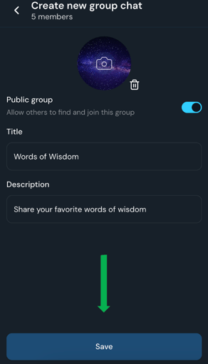 save group chat warrows